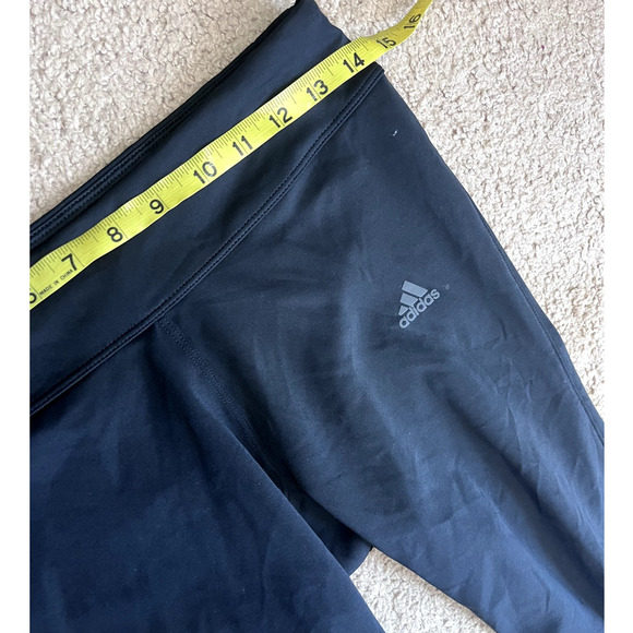 Women's Black Mesh Adidas Running Capris M - Picture 4 of 6